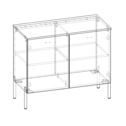 Комод Капри 2 с дверками