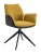 DC875 Стул мягкий поворот. с подлокот., ГОРЧИЧНЫЙ/КОРЧ/#BREGO77/YUMA38, каркас металл черный КВАДРАТ