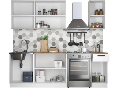 Кухонный гарнитур «Ника» Нео 1,8м, Антрацит/Белый