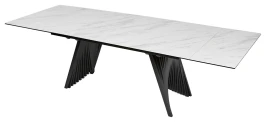 Стол IVAR 200 MARBLES KL-99 Белый мрамор, итальянская керамика, ®DISAUR