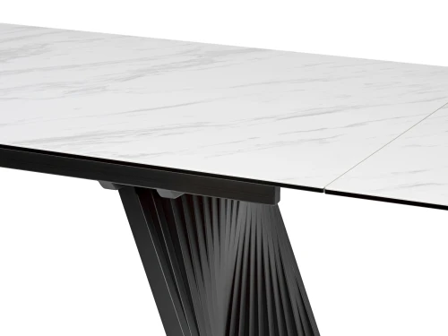 Стол IVAR 200 MARBLES KL-99 Белый мрамор, итальянская керамика, ®DISAUR