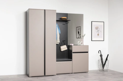 Шкаф двухстворчатый 16.367.02, Антрацит, Веллюто Капучино