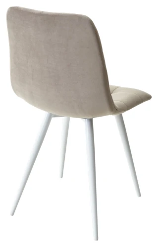 Стул CHILLI-Q латте #25, велюр / белый каркас, 4 шт/ 1 к, М-City