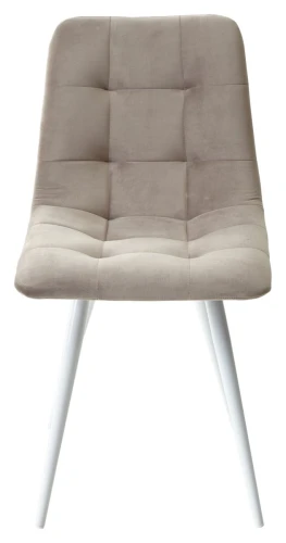 Стул CHILLI-Q латте #25, велюр / белый каркас, 4 шт/ 1 к, М-City