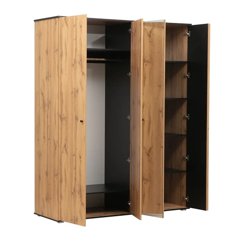 Шкаф для одежды Либерти 51.15, Дуб Вотан, Черный