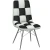 Стул «Бордо» двухцветный бело-черный, паук хром