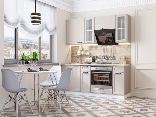 Угловая модульная кухня Барселона-01 Кашемир