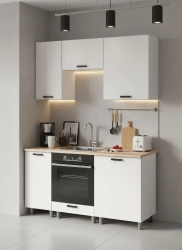 Готовый кухонный гарнитур МК Аленушка 1,6м в.5 Лаванда Молочный,скоба черный,сонома