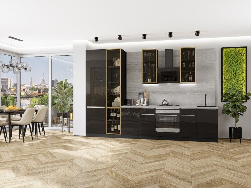 Кухонный гарнитур Фьюжн-08 Anthracite-Graphite