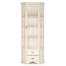 Шкаф-витрина угловой Сиена, бежевая