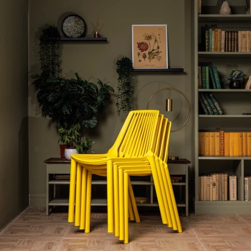 Пластиковый стул NICO желтый