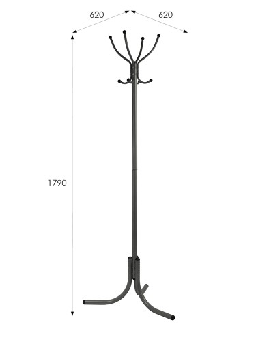 Вешалка напольная М 3 серый бетон
