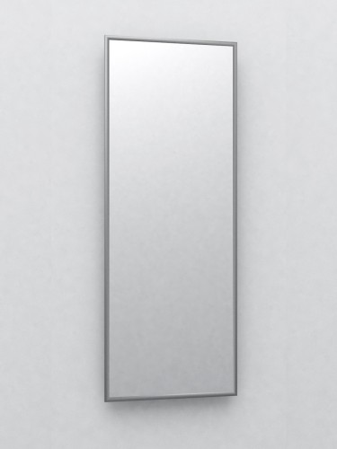 Зеркало настенное в раме Сельетта-5, матовое серебро 150 см х 50 см
