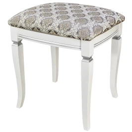 Банкетка Васко В 106Н белый/серебро, Маркус серебро