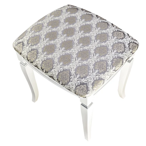 Банкетка Васко В 106Н белый/серебро, Маркус серебро