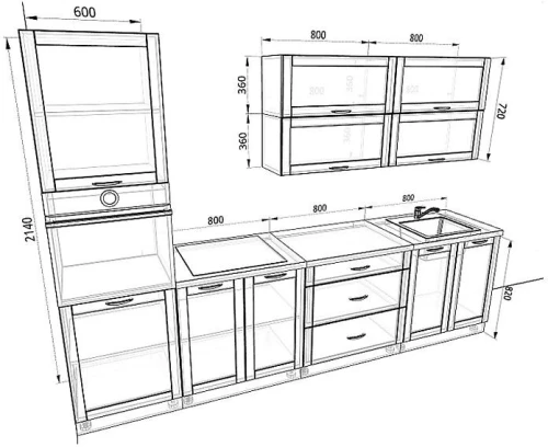 Кухня Базис Nicole Комплектация 13