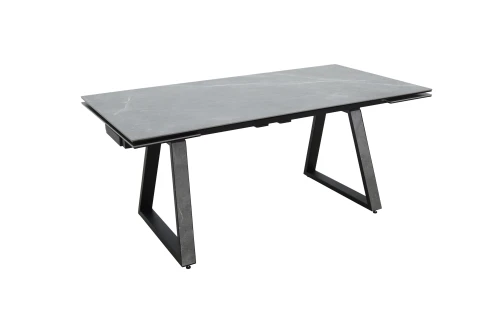 Стол Монако NEW, Керамогранит, Черный матовый муар/Bayona grey/