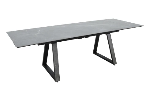 Стол Монако NEW, Керамогранит, Черный матовый муар/Bayona grey/