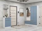 Готовая прихожая Стиль-04 Silky Blue/Белый