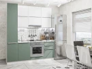 Модульная кухня Фьюжн-06 Silky White/Silky Mint