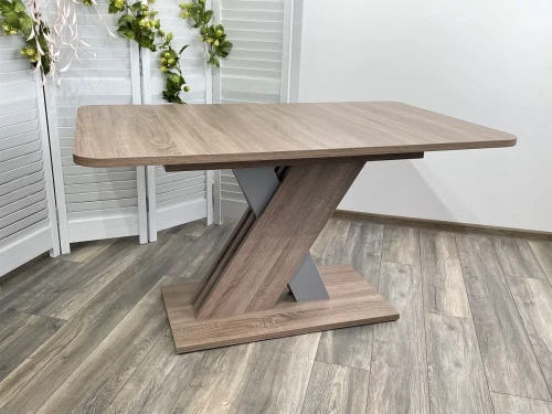 Стол EXEL 140 Дуб Трюфель/ Алюминий М-City