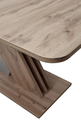 Стол EXEL 140 Дуб Трюфель/ Алюминий М-City