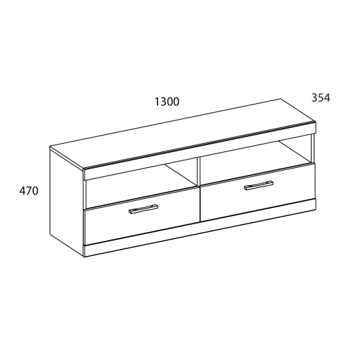 Тумба RTV 2S2NL, OSKAR , цвет дуб Санремо