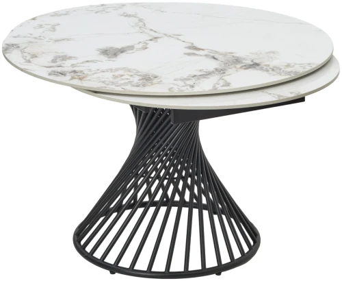 Стол BUENO 120 GLOSS GOLDEN JADE SOLID CERAMIC / BLACK, ®DISAUR