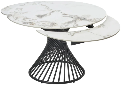 Стол BUENO 120 GLOSS GOLDEN JADE SOLID CERAMIC / BLACK, ®DISAUR