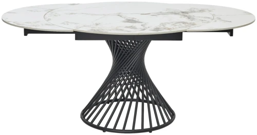 Стол BUENO 120 GLOSS GOLDEN JADE SOLID CERAMIC / BLACK, ®DISAUR