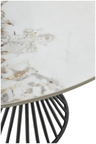 Стол BUENO 120 GLOSS GOLDEN JADE SOLID CERAMIC / BLACK, ®DISAUR