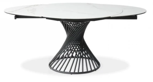 Стол BUENO 120 GLOSS GOLDEN JADE SOLID CERAMIC / BLACK, ®DISAUR