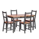 Обеденный комплект Соната (стол + 4 стула) / Sonata dining set массив сосны, стол: 120х75х73см  стул :41х50х95см, антик /графит