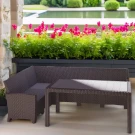 Комплект мебели под ротанг Калифорния “California“ с угловым диваном 240х240 см арт.80497-5П без подушек и столом 165х95 см арт. 80145