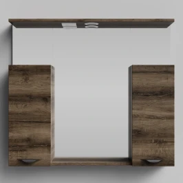 Зеркало Марко 90, ручки Черные, Дуб крымский коричневый ПВХ 131005-9005