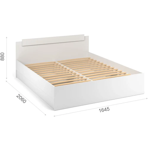 Кровать «Чикаго» 160 с ламелями, белый