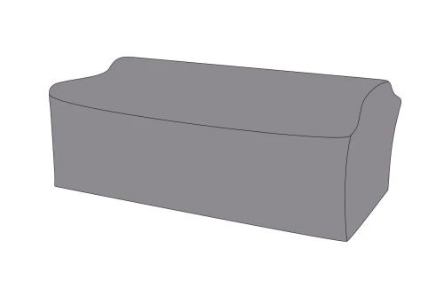 Защитный чехол на диван Капучино, трехместный 221×89×80 см, цвет серый