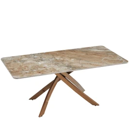 CT-630 Стол журнальный Senafe, 110х55х45, керамич. столешница, основание металл Античная Бронза