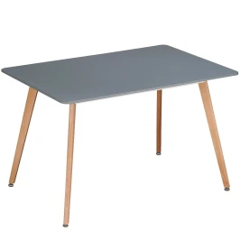 T-14 Стол обеденный СЕРЫЙ 120*80 см, столешница МДФ, основание бук