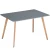 T-14 Стол обеденный СЕРЫЙ 120*80 см, столешница МДФ, основание бук