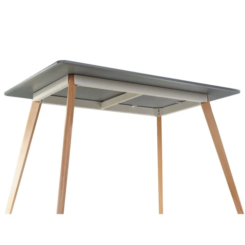 T-14 Стол обеденный СЕРЫЙ 120*80 см, столешница МДФ, основание бук