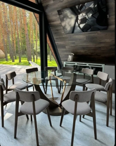 Стол обеденный Орео Гранд F-1530, прозрачный