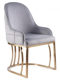 Стул обеденный Фрида DС-1112, серый, матовое золото