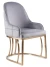 Стул обеденный Фрида DС-1112, серый, матовое золото