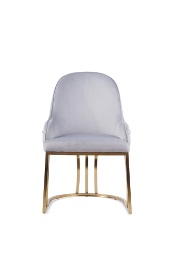 Стул обеденный Фрида DС-1112, серый, матовое золото