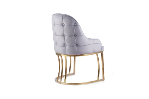 Стул обеденный Фрида DС-1112, серый, матовое золото