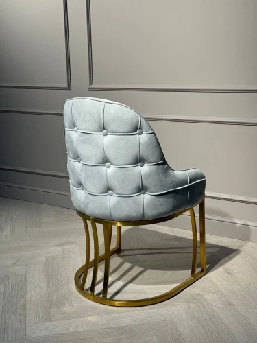 Стул обеденный Фрида DС-1112, серый, матовое золото