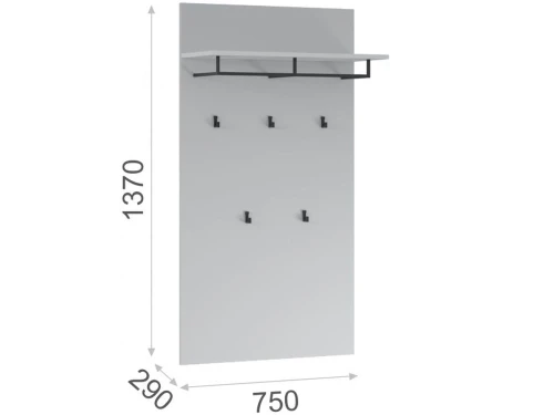 Прихожая «Йорк», Белый/белый глянец