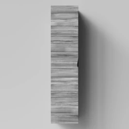 Пенал Марко 35 подвесной, дверь, ручки Хром, Лиственница структурная контрастно-серая ПВХ 64202, левый