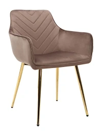 DC834 Стул мягкий с подлокотниками, АНТРАЦИТ#G62-15 велюр, каркас металл золото DC834 Стул мягкий с подлокотниками, АНТРАЦИТ#G62-15 велюр, каркас металл золото